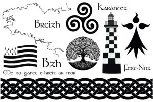 2 planches de tatouages éphémères culturels motifs celtes et bretons