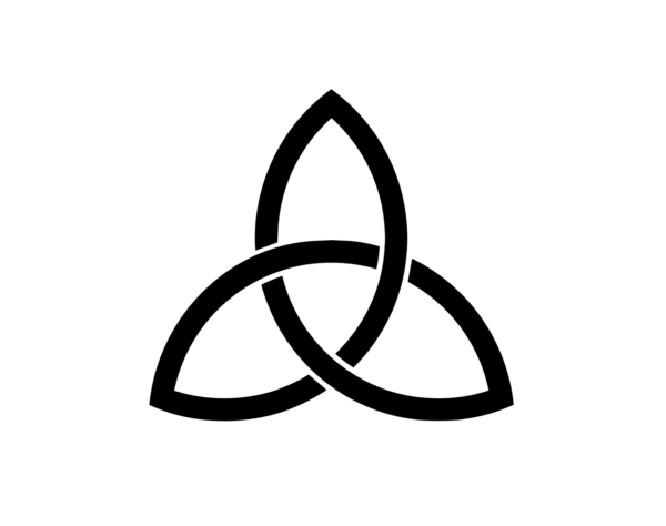 2 tatouages éphémères culturels motifs celtes et bretons : le triquetra