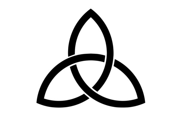 2 tatouages éphémères culturels motifs celtes et bretons : le triquetra